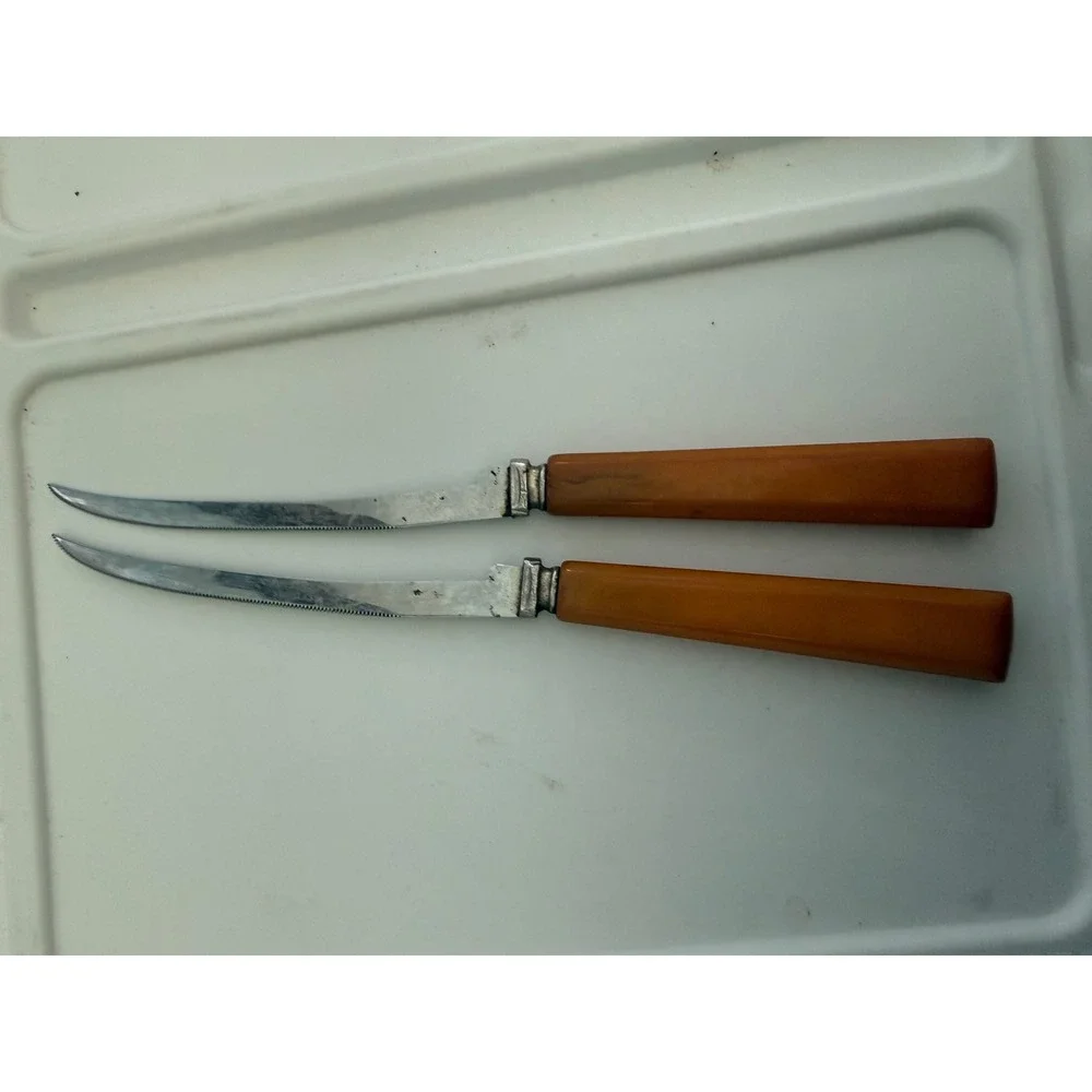 Henry's Original Curved Stainless Steel Tomato Slicing Knife Bakelite Handle